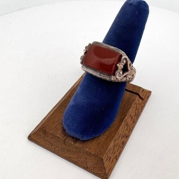 Starborn Sterling Silver Carnelian Ring size 7.75 - Picture 1 of 4